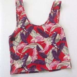 Forever 21 tropical/floral crop top size S
